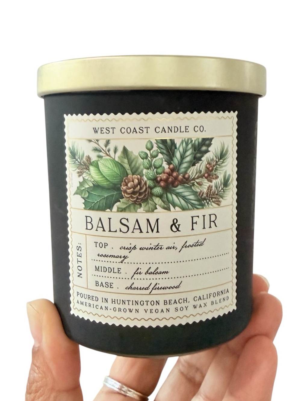 Leoben Company Balsam & Fir Luxury Scented Candle - Black